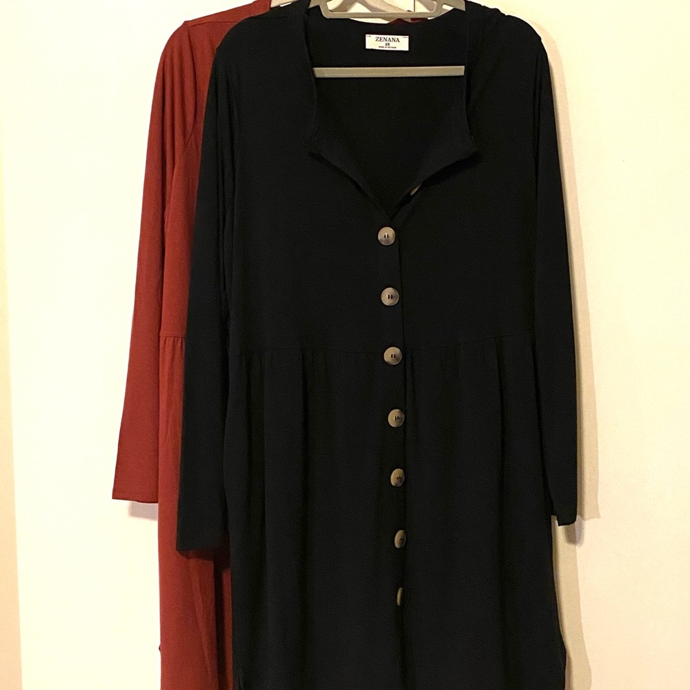 Two Zenana button up cardigans